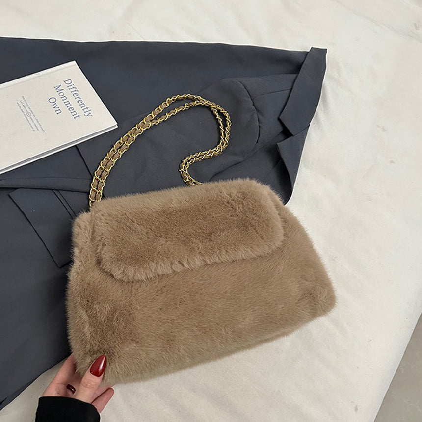Mink Fur Chain Shoulder Bag - Memorree
