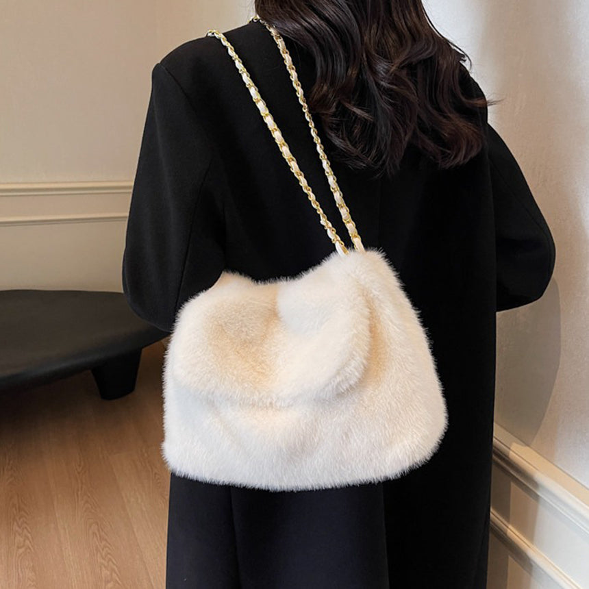 Mink Fur Chain Shoulder Bag - Memorree
