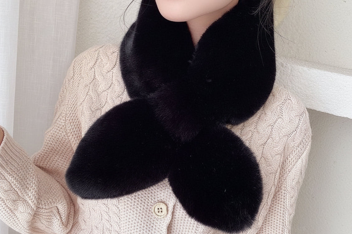 Faux Fur Rabbit Scarf - Memorree