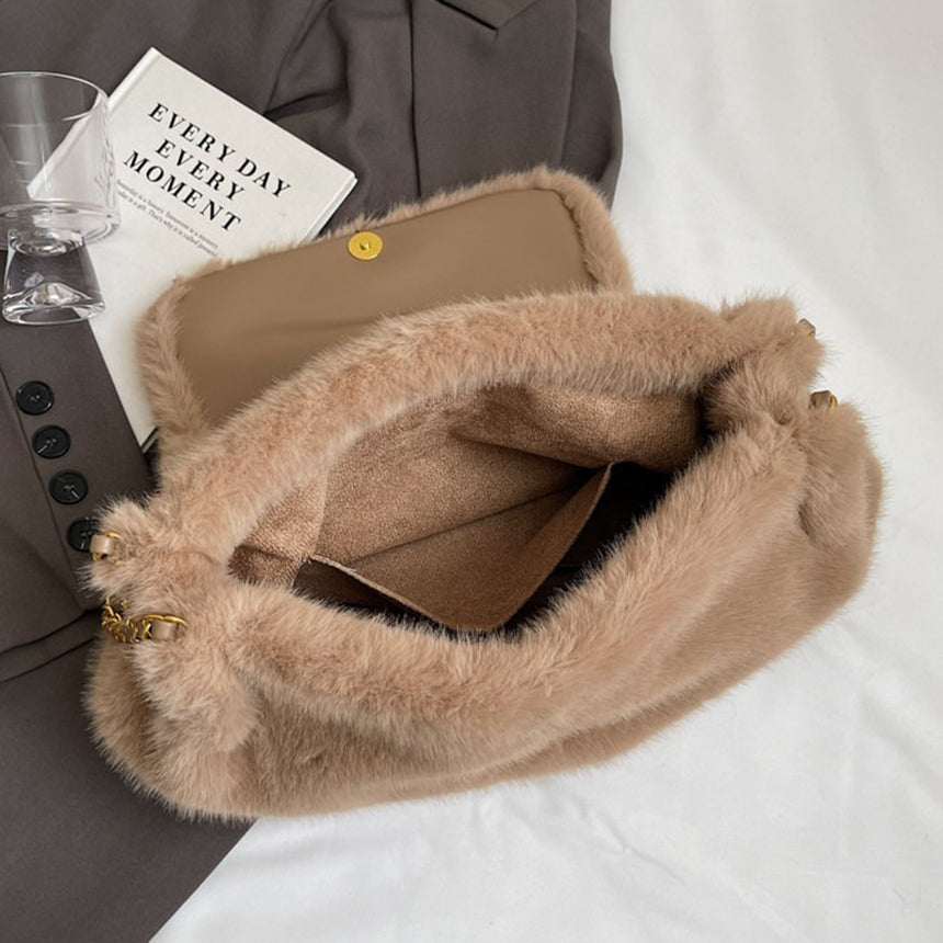 Mink Fur Chain Shoulder Bag - Memorree