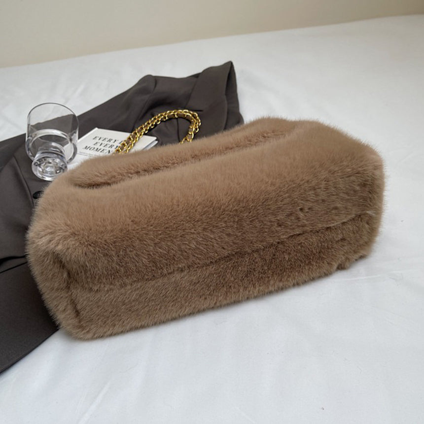 Mink Fur Chain Shoulder Bag - Memorree