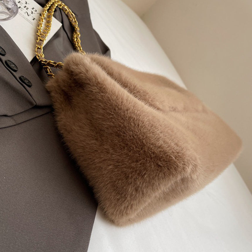 Mink Fur Chain Shoulder Bag - Memorree