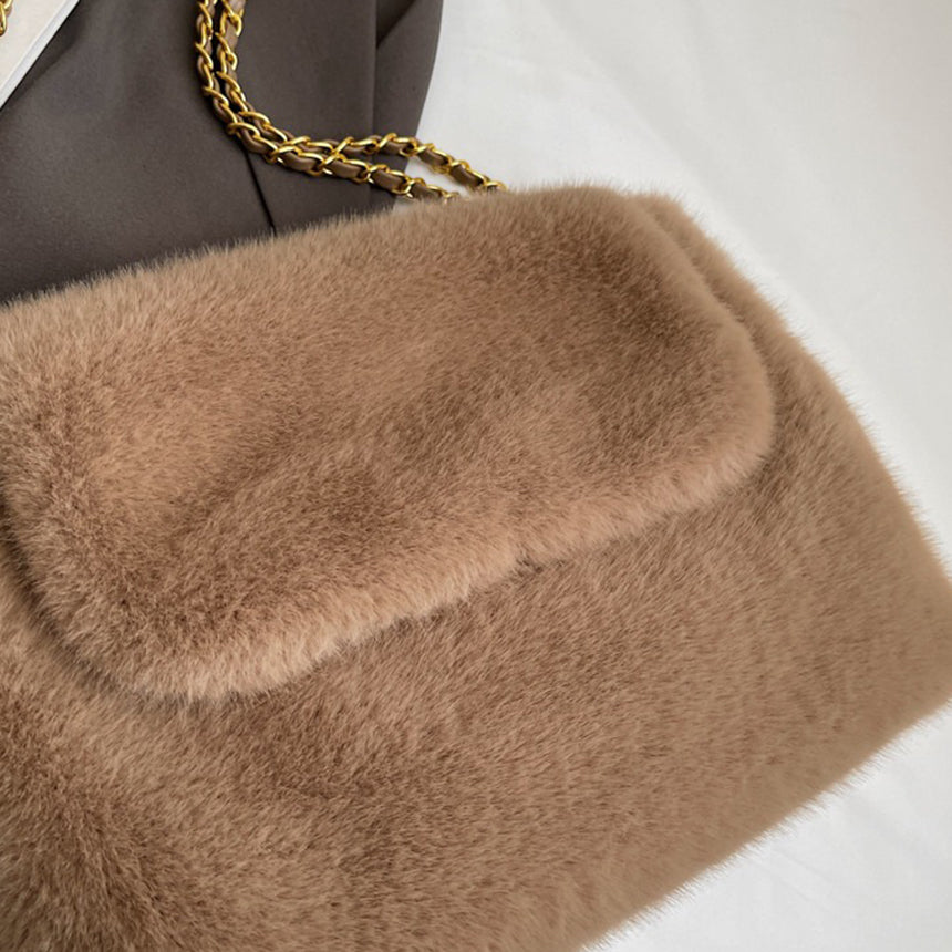 Mink Fur Chain Shoulder Bag - Memorree
