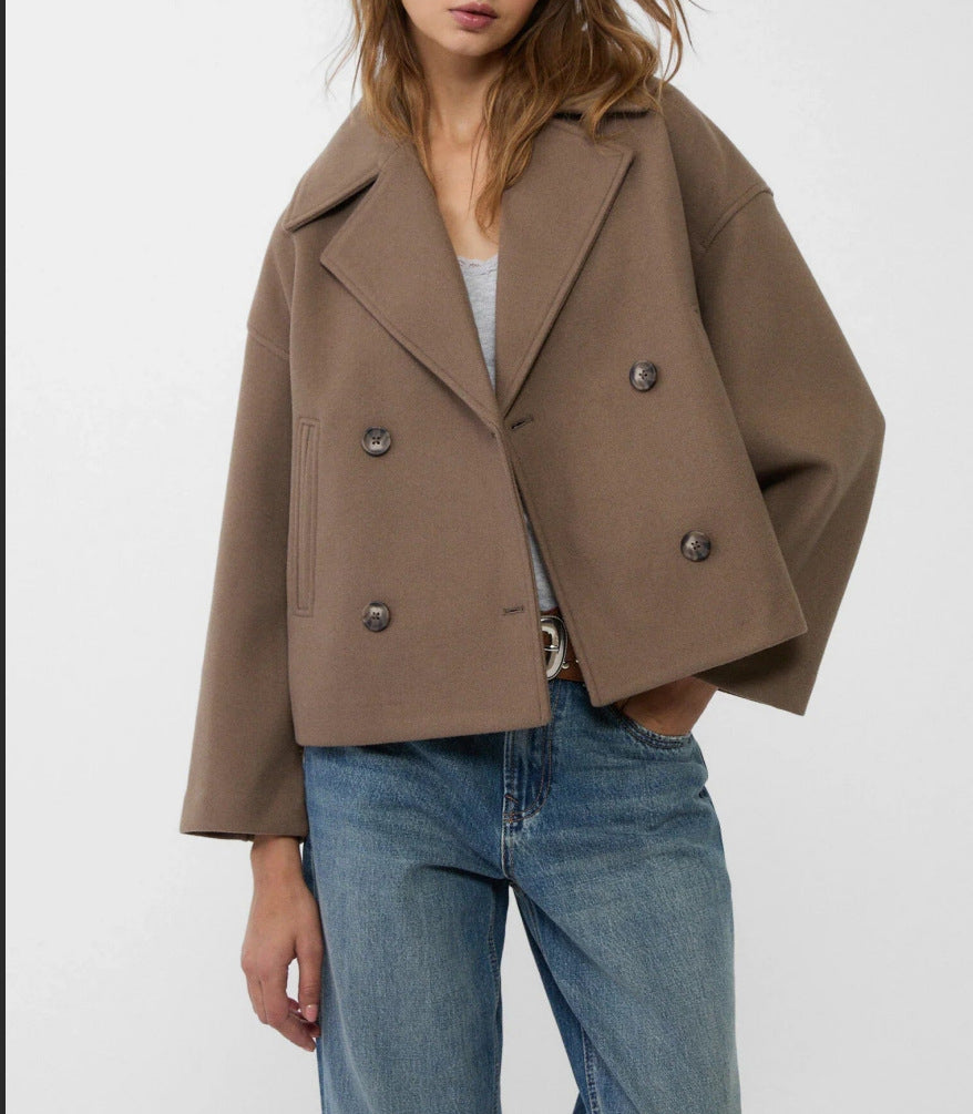 Babe Half Pea Coat Oversize - Memorree