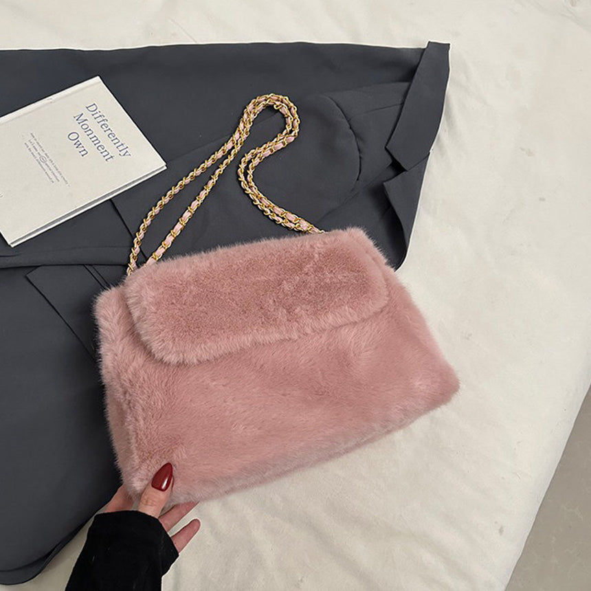 Mink Fur Chain Shoulder Bag - Memorree