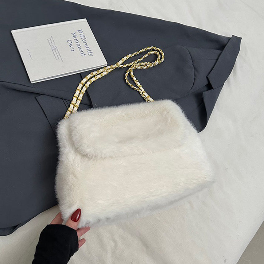 Mink Fur Chain Shoulder Bag - Memorree