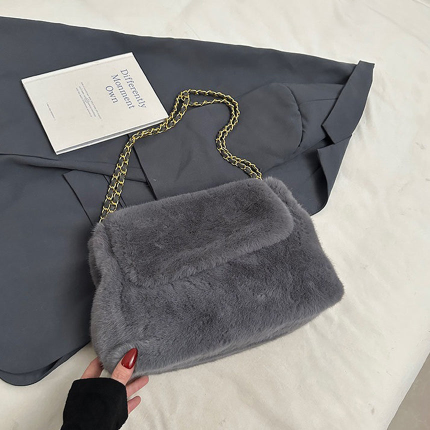 Mink Fur Chain Shoulder Bag - Memorree