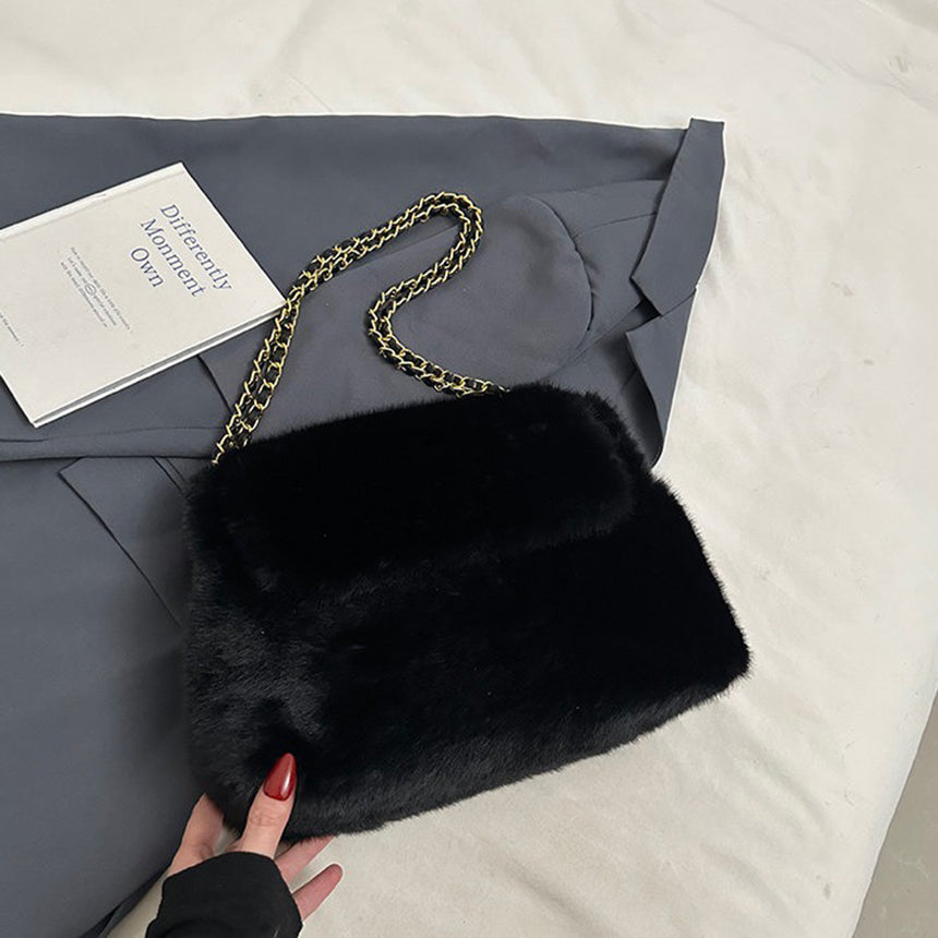 Mink Fur Chain Shoulder Bag - Memorree