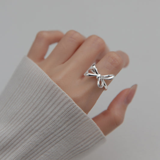 S925 Silver Bow Ring - Memorree