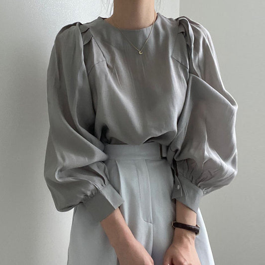 French Puff Sleeve Blouse - Memorree