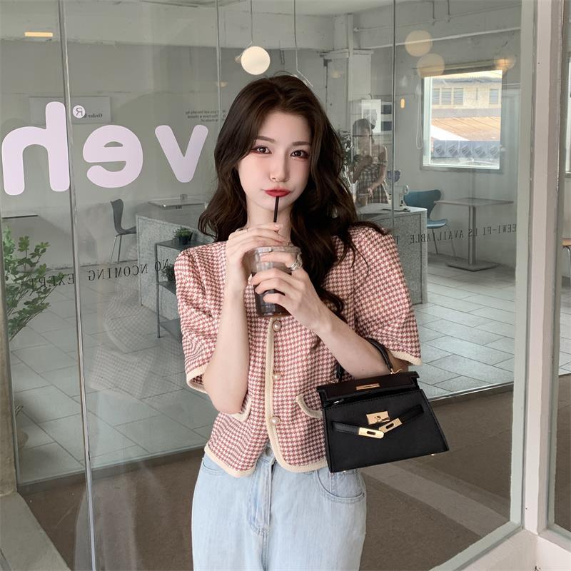 Chanel-style Blouse Houndstooth - Memorree