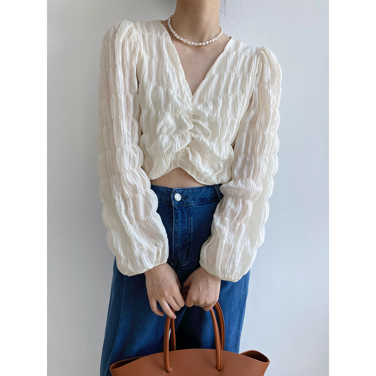 Chiffon Pleated Blouse - Memorree