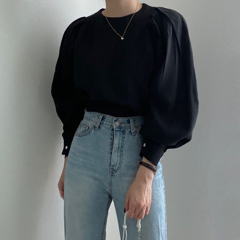 French Puff Sleeve Blouse - Memorree