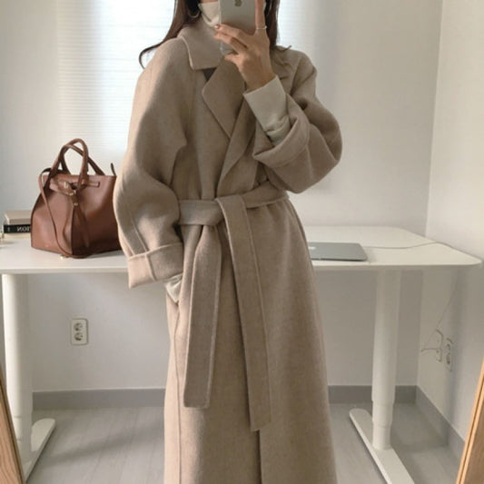 MXMR style Wool Mid Long Coat - Memorree