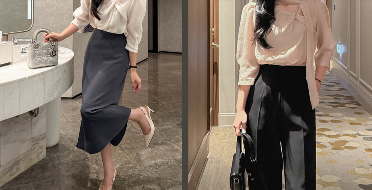 7-Sleeve Twisted Tie Blouse - outfit styling