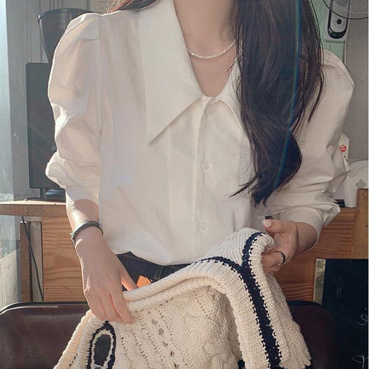 French Collar Blouse - Memorree