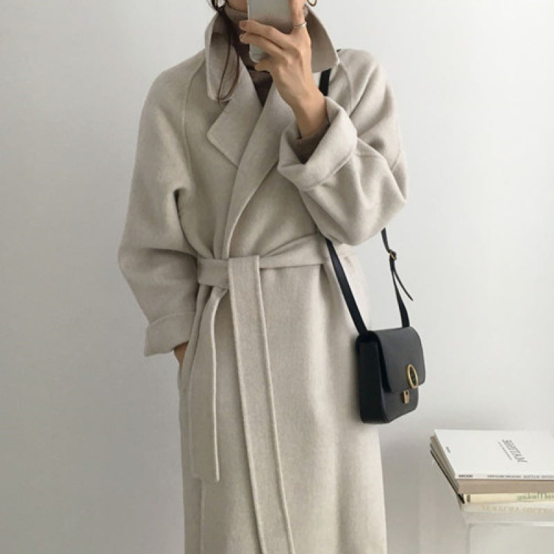 MXMR style Wool Mid Long Coat - Memorree