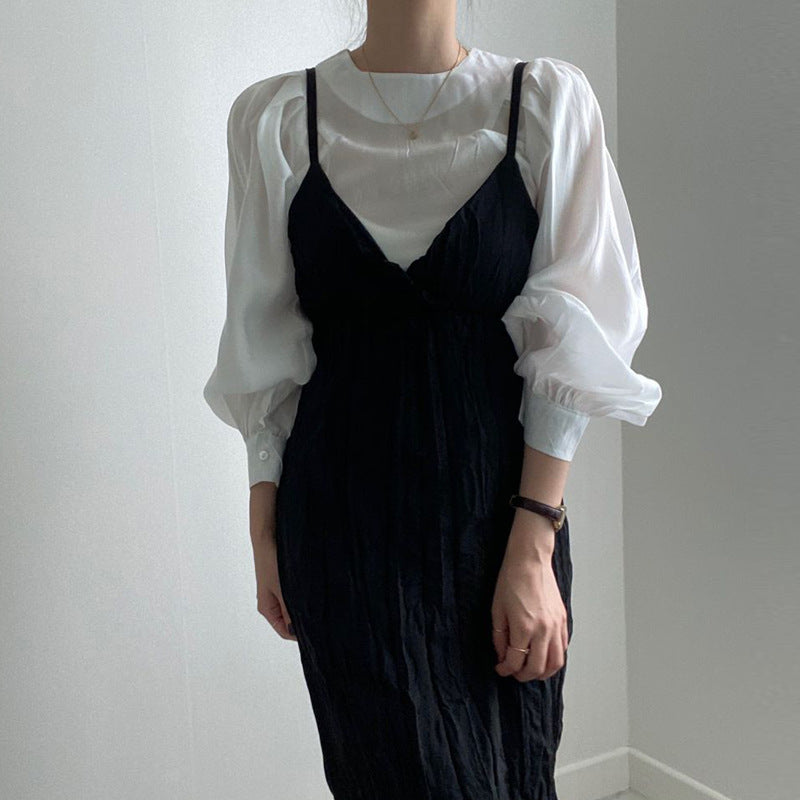 French Puff Sleeve Blouse - Memorree