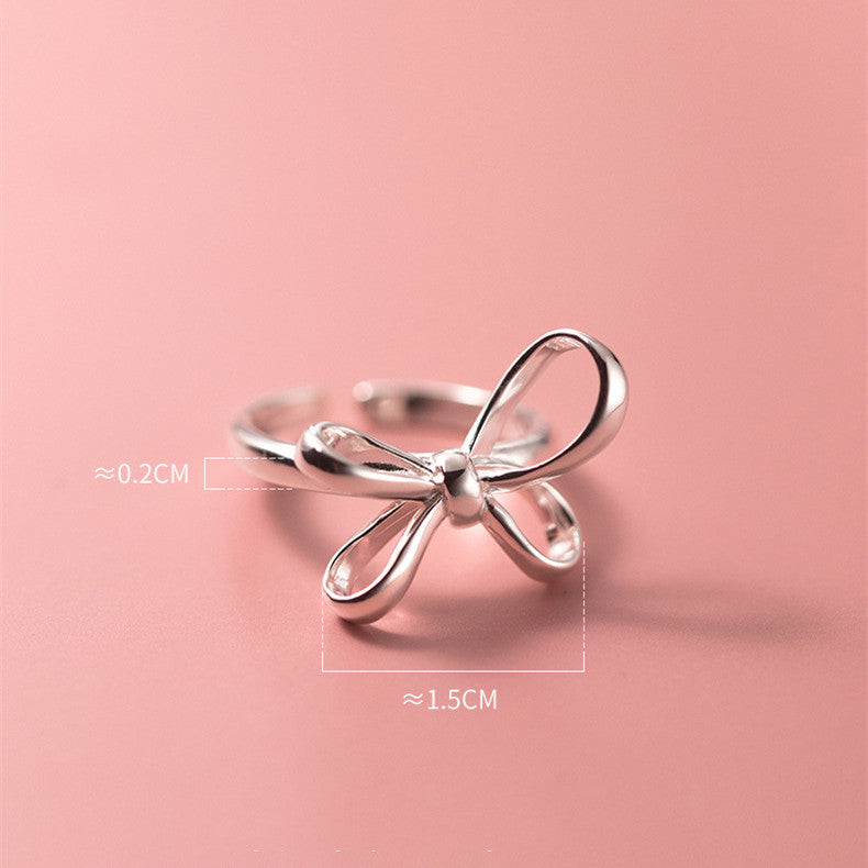 S925 Silver Bow Ring - Memorree