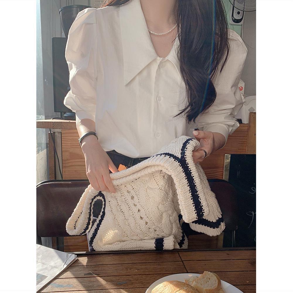 French Collar Blouse - Memorree