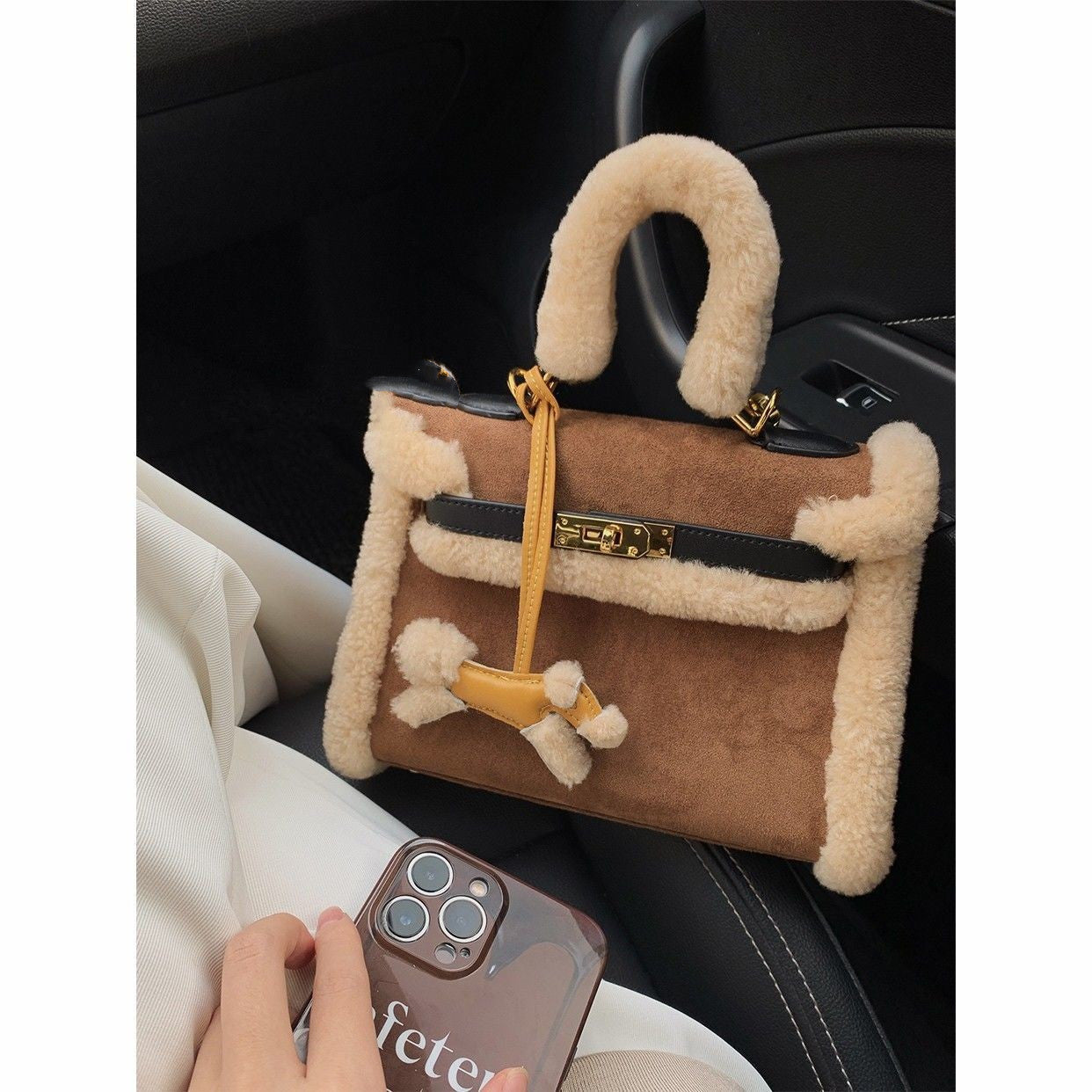 Real Lamb Fur Bag - Memorree